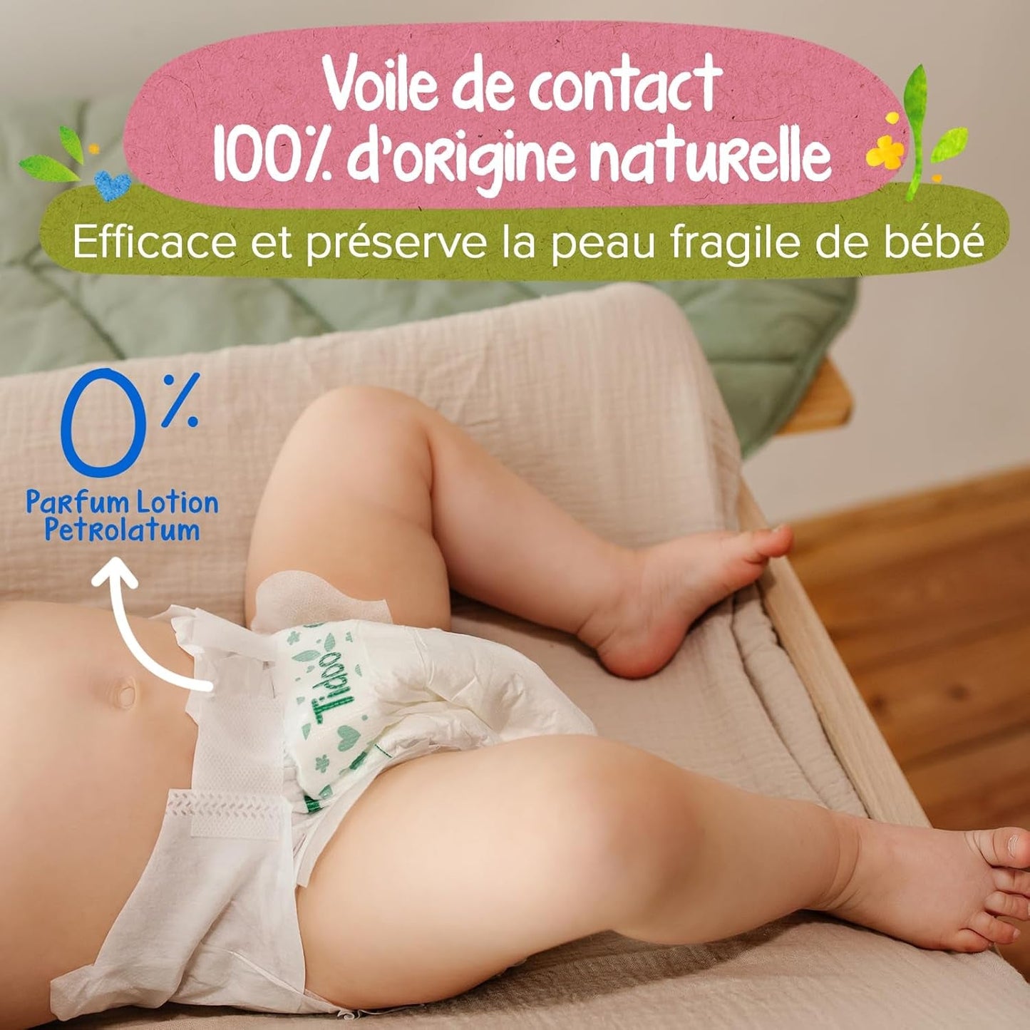 - Ökologische Diadeln, Größe 2 (3-6 kg) – natürlicher Ursprung, ohne Schadstoffe – 12 Stunden trocken, extrem saugfähig – hermestellung ve Francii – 150 Einwegdiadeln – Packung 1 měsíc