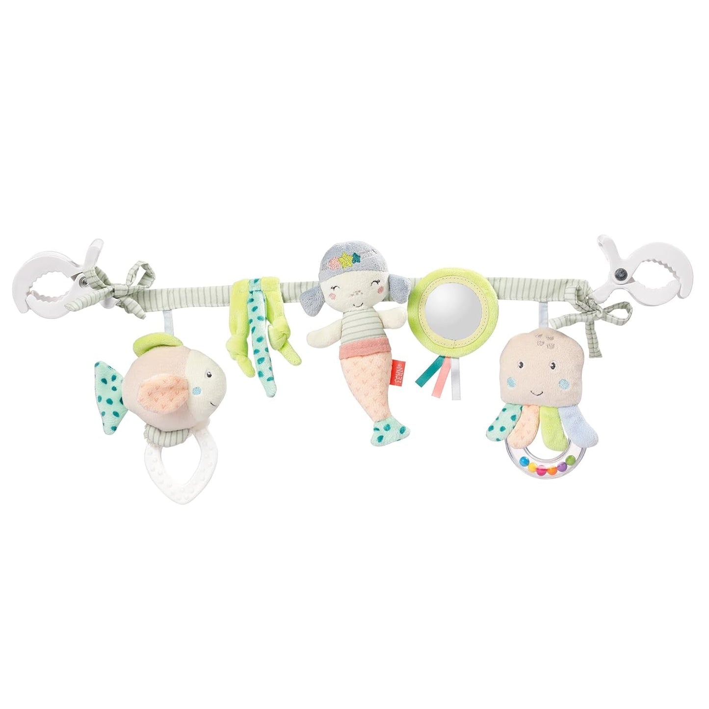 Fehn Baby pojízdný řetěz Panda Baby Mobile - dětský pojízdný řetízek s roztomilými figurkami - flexibilní závěsná hračka pro miminko - hračka do kočárku pro miminka a batolata od 0+ měsíců Baby Toys Naty Shop Toddlers