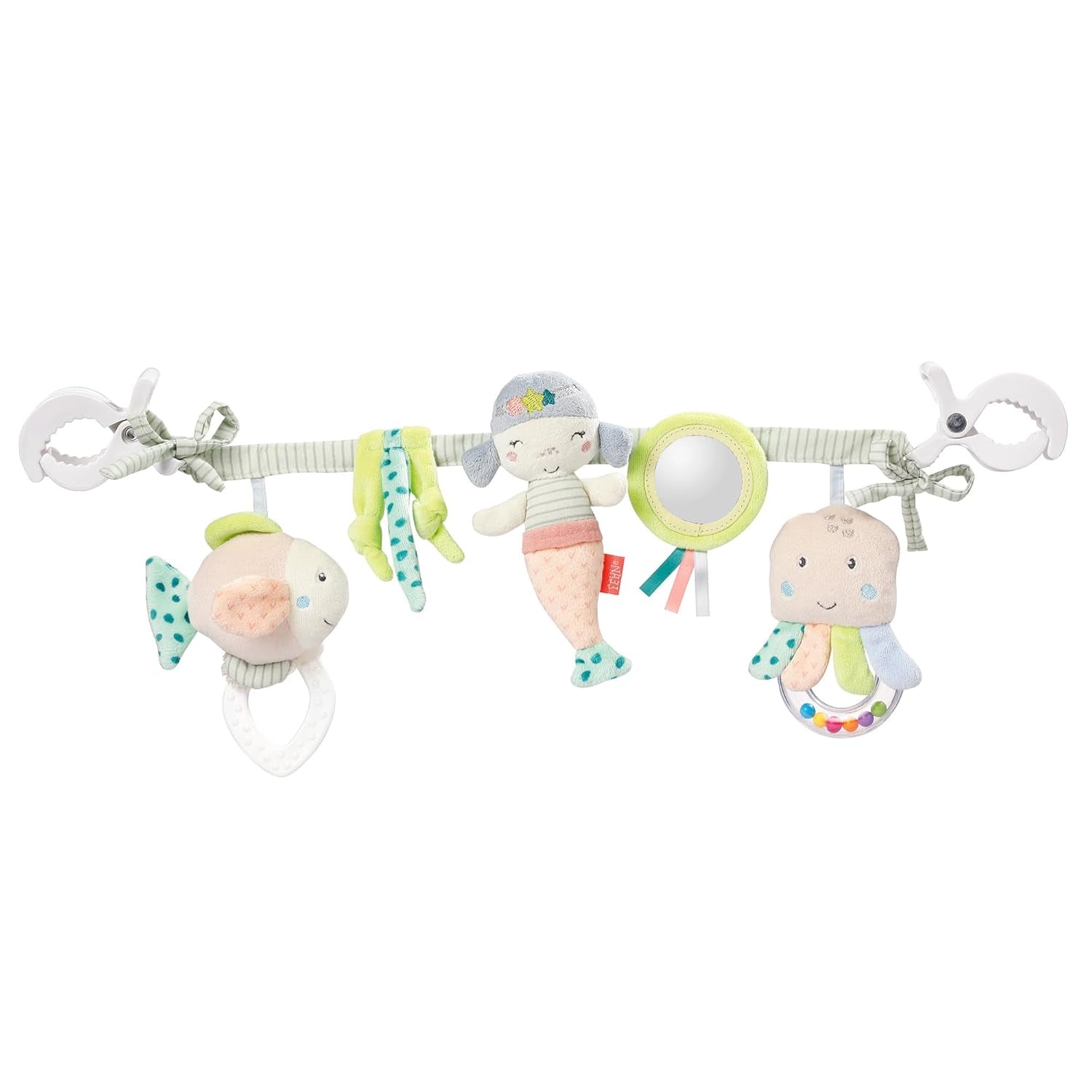 Fehn Baby pojízdný řetěz Panda Baby Mobile - dětský pojízdný řetízek s roztomilými figurkami - flexibilní závěsná hračka pro miminko - hračka do kočárku pro miminka a batolata od 0+ měsíců Baby Toys Naty Shop Toddlers
