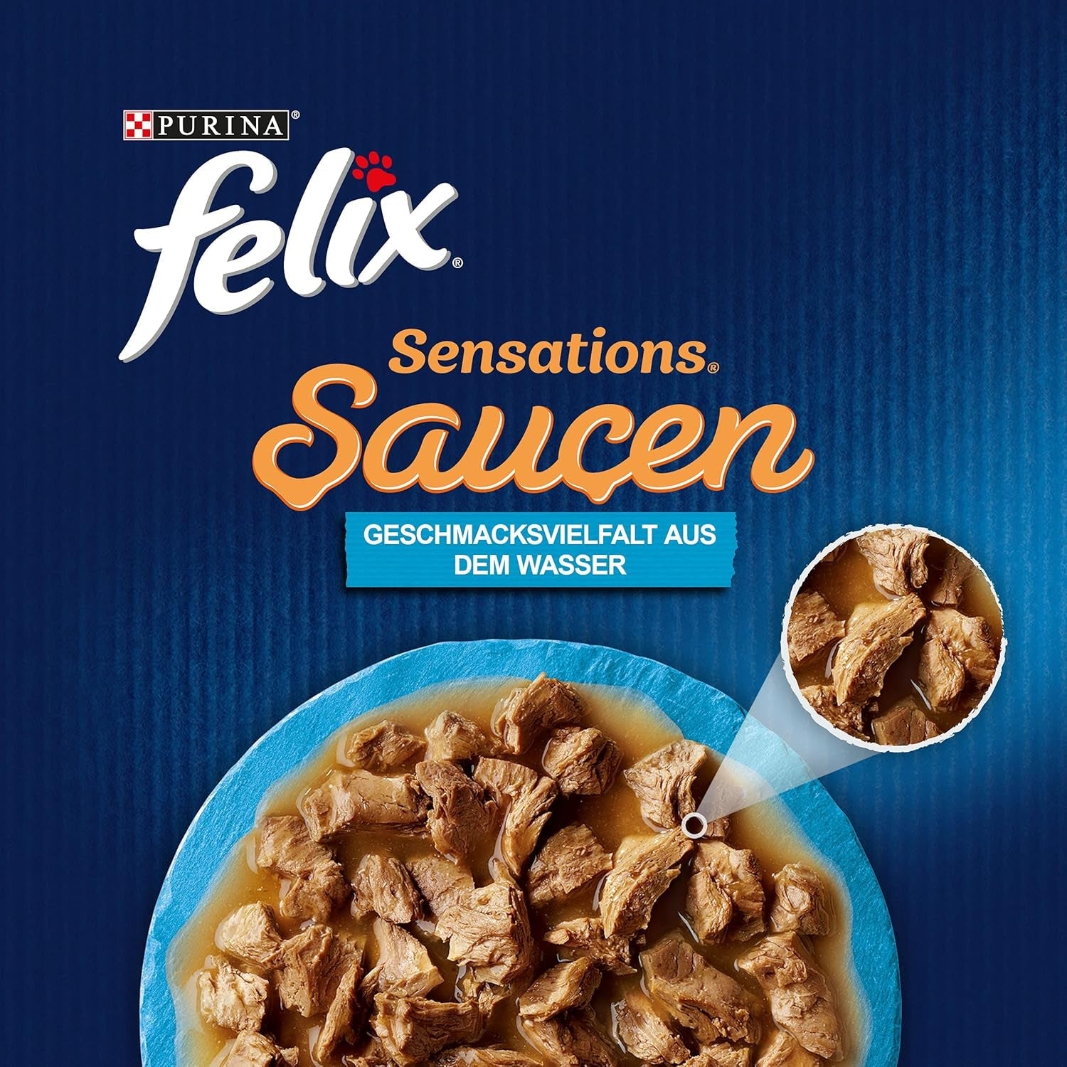 Felix Sensations Sauces Mokré krmivo pro kočky, různé rybí směsi, balení 6 ks (6 x 12 sáčků po 85 g)