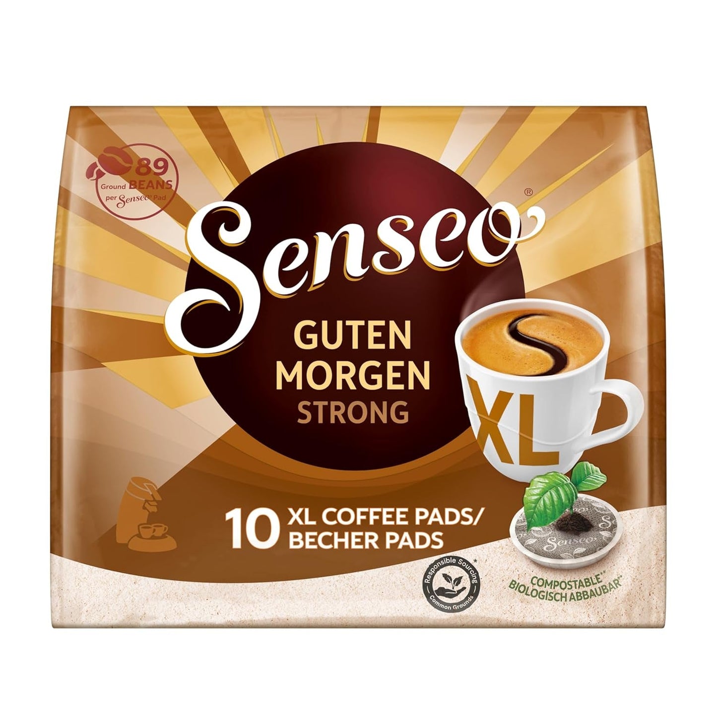 Senseo Pads Guten Morgen Strong XL, 5 x 10 Getränke, 50 Kaffeepadů