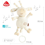 Fehn music box baby sleep aid ovečka - plyšová hračka s nástavcem - uspávací písnička "Brahms lullaby" - dětská hračka na cesty i domů - hudební hračky pro miminka a děti Bebe Naty Shop Toys
