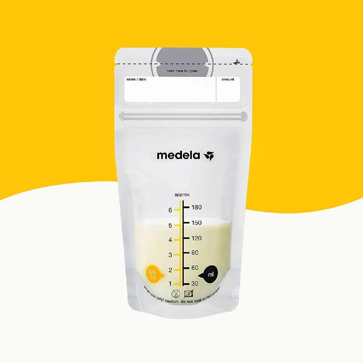 Medela sáčky pro skladování mateřského mléka 25 ks, cca. 200 ml, bílá (španělská verze) Potraviny a doplňky pro kojení Bebe Naty Shop