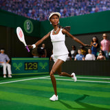 Barbie inspirující dámská série Módní panenka Venus Williams s podepsanou uniformou a tenisovou raketou včetně prezentačního boxu HRM49