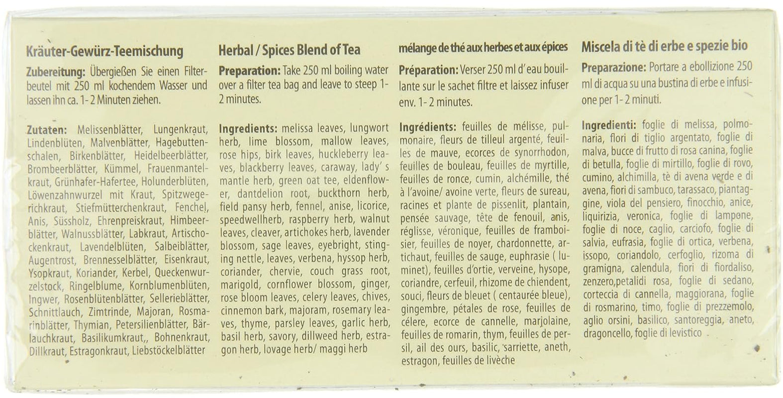 Základní čaj Droste-Laux se 49 bylinkami, 25 kusů (bylinný čaj, filtrační sáčky, hladový nebo dietní čaj) 120501