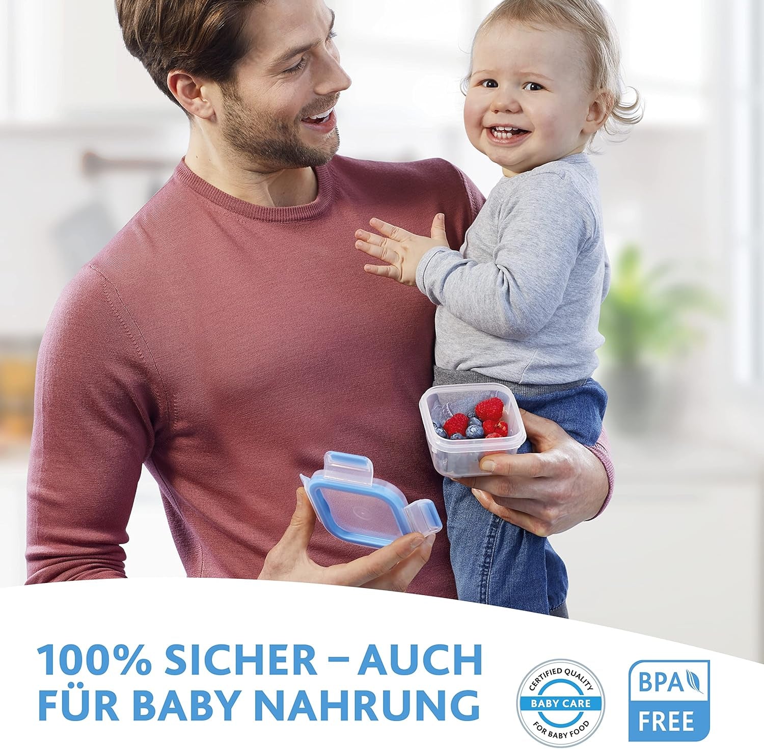 Emsa 515585 Food Clip & Close | 3dílná sada | plast | průhledná / zelená | 0,55 / 1 / 2,2 litru Naty Shop boxy na skladování potravin