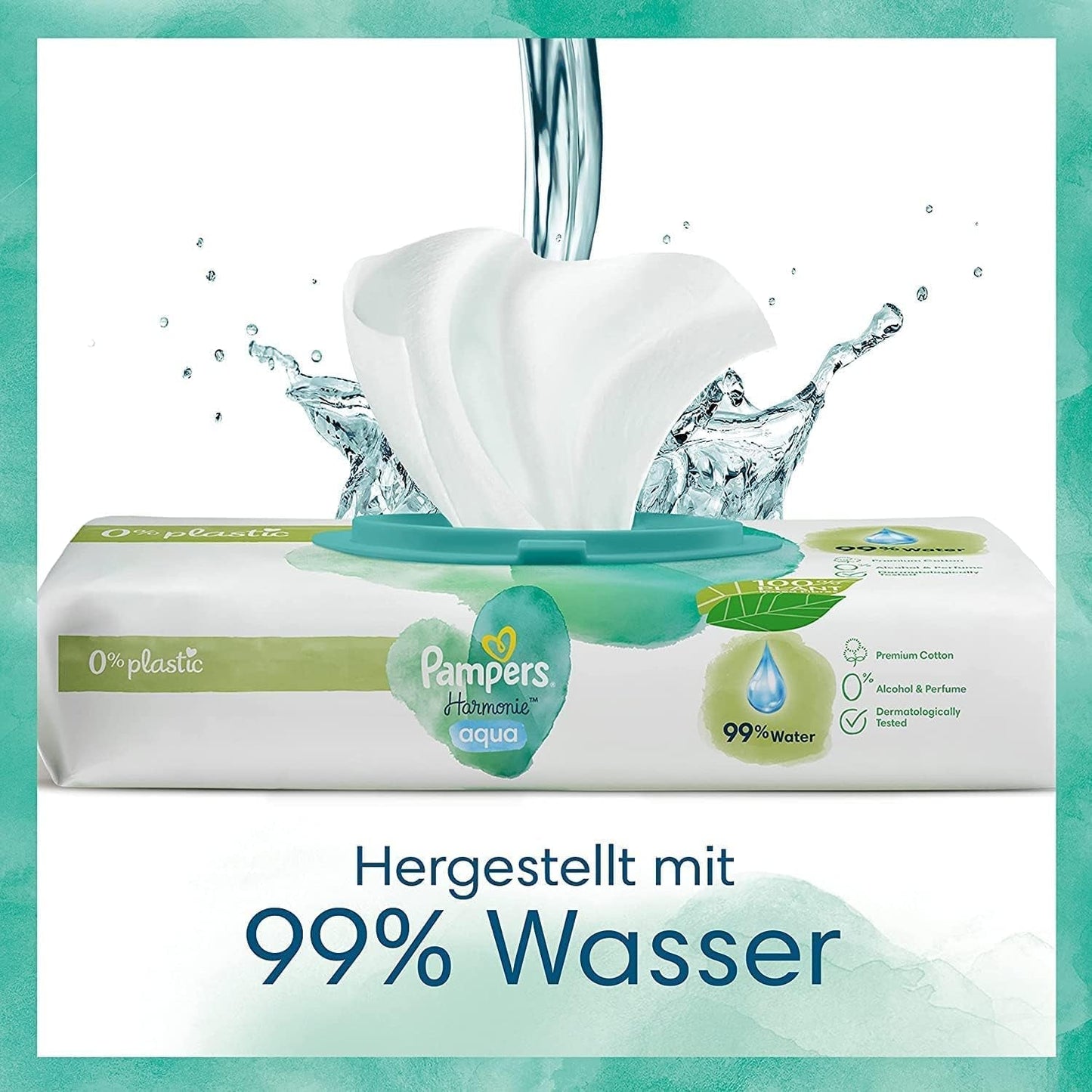Harmonie Aqua sada dětských plen velikost 1 (2-5 kg, 180 ks), velikost 2 (4-8 kg, 240 ks), Half Moon Box a Aqua dětské ubrousky, 720 ubrousků (15 x 48), Baby Starter Kit