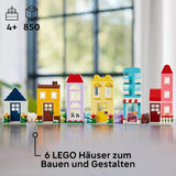 LEGO Classic Kreativní domy, Stavebnice kostek pro děti, Stavebnice 850 kostek, Stavebnice domu s příslušenstvím, Dárek pro chlapce a dívky 4 roky staré 11035 Stavebnic Beuche den LEGO-Store