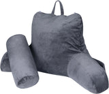 INFANZIA ergonomický polštář na čtení s područkami, opěrka zad z paměťové pěny, šedá, M