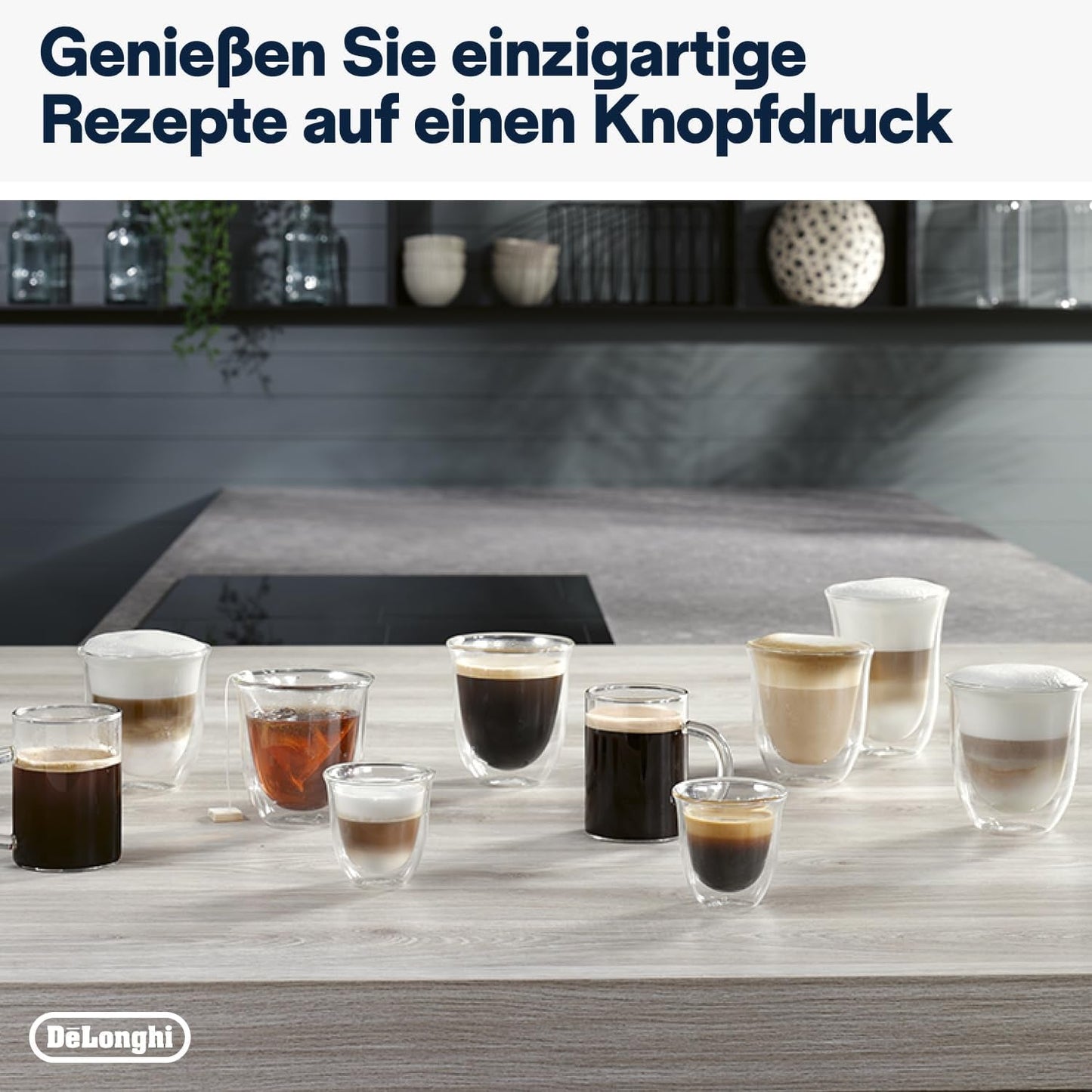 De'Longhi Magnifica Evo Next – plně automatický espressor Perfetto s napěňovačem mléka LatteCrema, 13 nápojů jedním dotykem, kávovar a cappuccino, barevný dotykový displej, titan (ECAM312.80.TB)