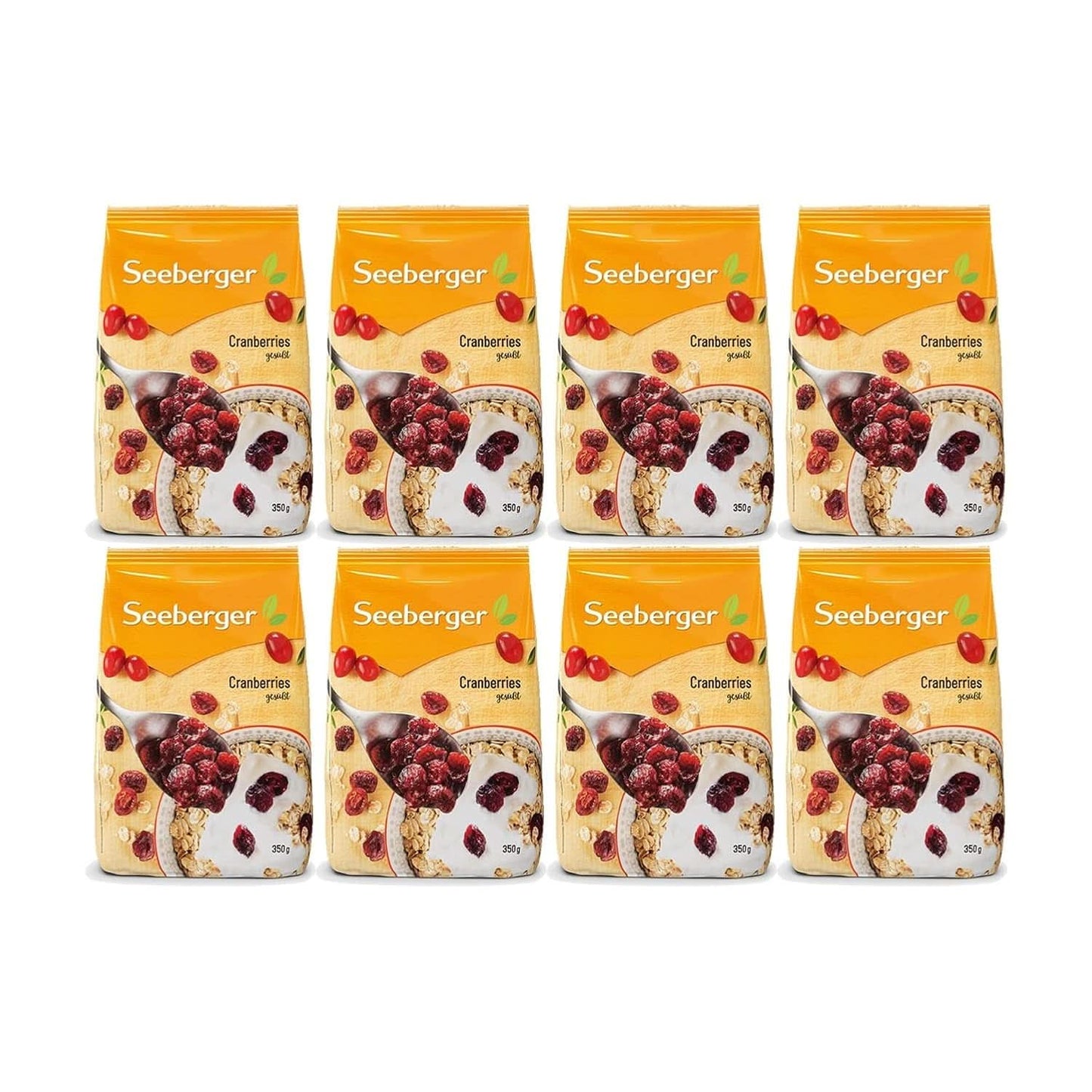 Seeberger, půlené, ovocné a sladké kanadské brusinky Naty Shop dehydratované produkty