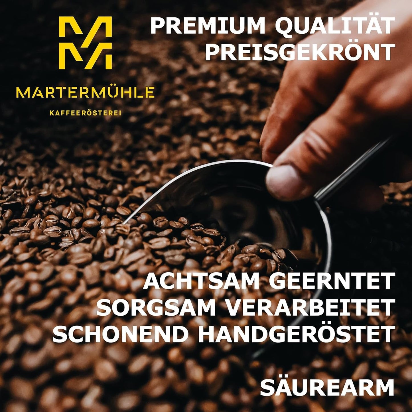 Espresso Martermühle Bike 500g Strong | Arabica/Robusta | Příchutě: Makadamové ořechy, mléčná čokoláda | Světle pražená celá zrna espressa, nízká kyselost