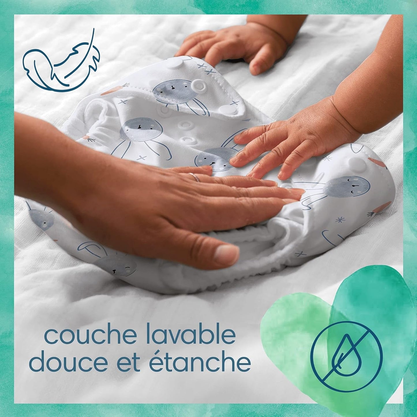 Pampers – Harmony Hybrid Starter Pack, 3 pratelné plenky + 25 jednorázových vrchních vrstev – 1 balení