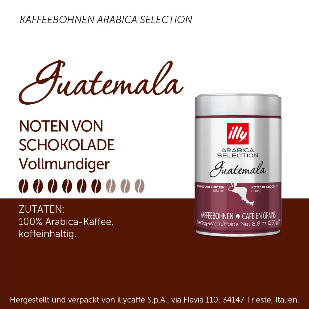 Illy Arabica Selection Guatemala zrnková káva k mletí, krabička 250g