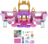 Mattel Disney Princess Transformation Playset Kočárek na hrad s minipanenkou Aurora, 3 úrovně, 6 herních oblastí, 4 figurky, nábytek a doplňky HWX17
