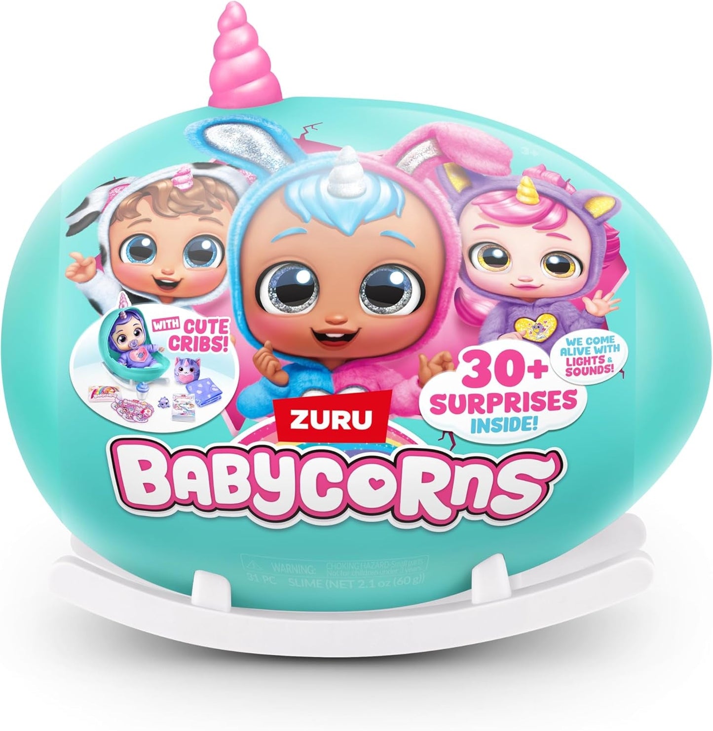 Babycorns Series 1 panenky ZURU Magical Cat (Mac) s příslušenstvím Rozbalovací hračka s překvapením pro dívky