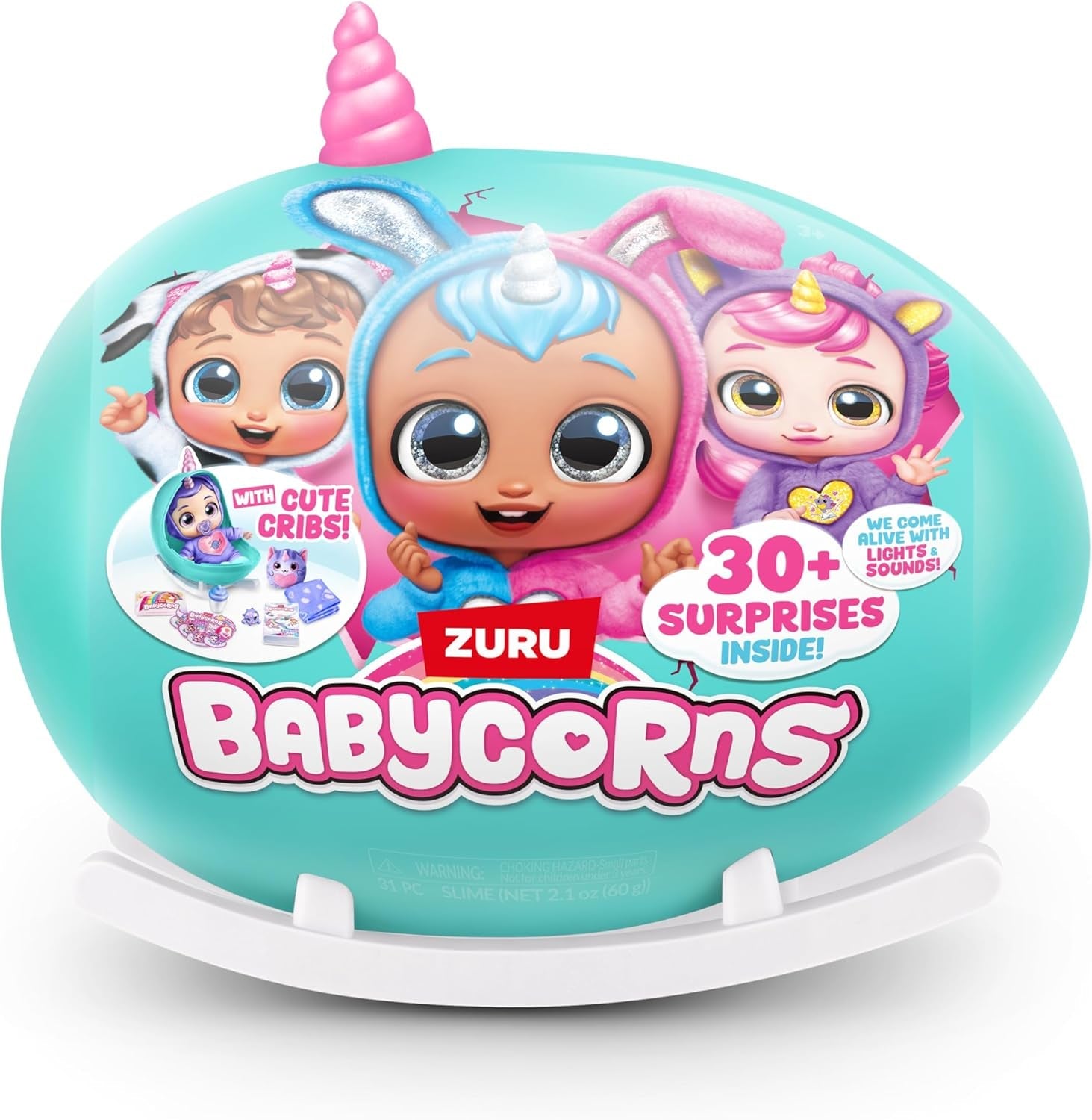 Babycorns Series 1 panenky ZURU Magical Cat (Mac) s příslušenstvím Rozbalovací hračka s překvapením pro dívky