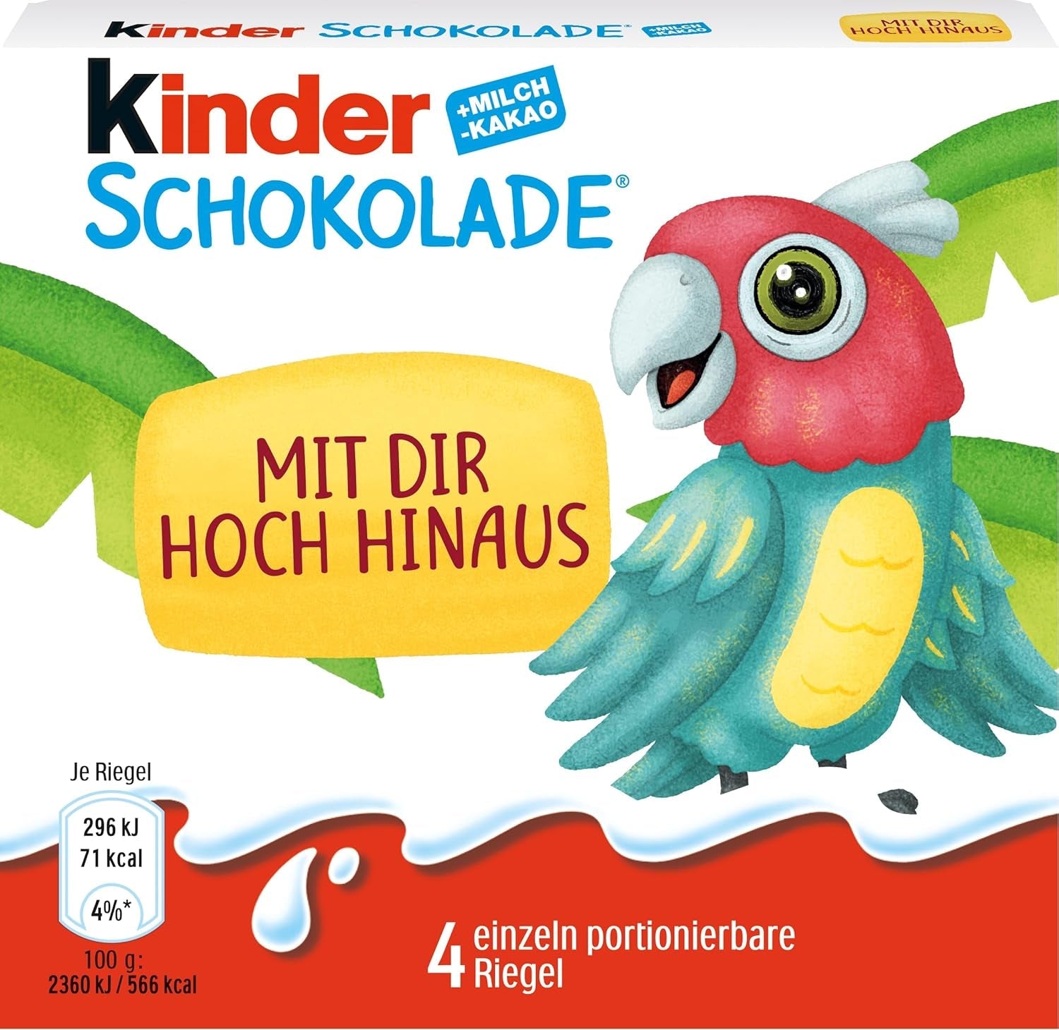 Kinder čokoláda (20 x 50 g) – valentýnský dárek pro něj a pro ni, karnevalové a masopustní sladkosti – plněné mléčné čokoládové tyčinky – 20 balení po 4 samostatných tyčinkách