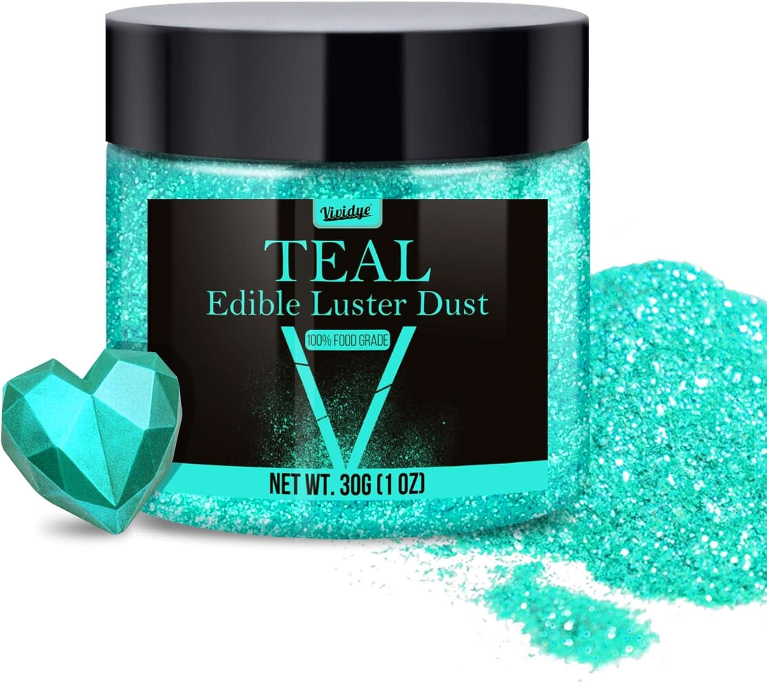 Jedlé třpytky, 5 gramů Naty Shop Turquoise