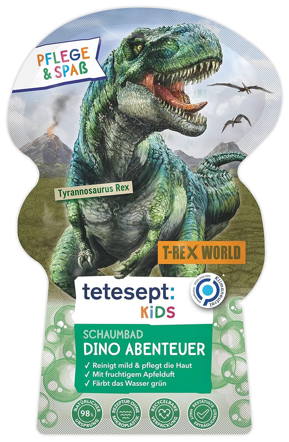 Tetesept Kids Dino - aditiv de baie for copii, spuma, coloreaza apa in verde, 40 ml Naty Shop Default Title