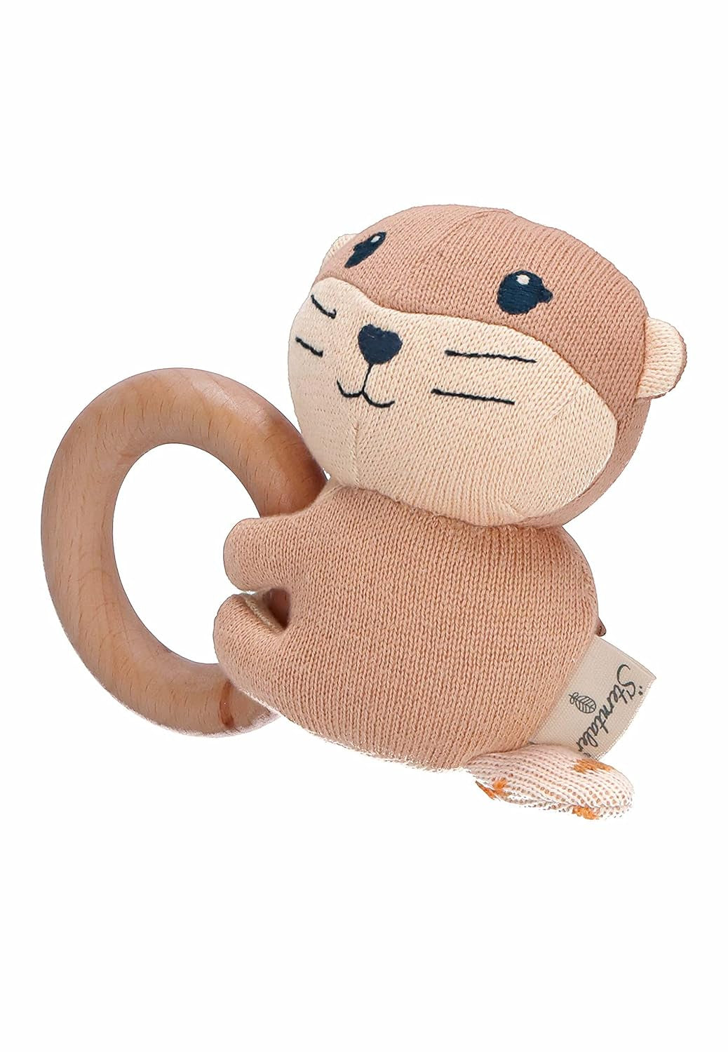 Sterntaler Baby Jungen Greifling Baby Holz Greifling Otti - Hračka pro miminko, uchopovací hračka, uchopovací hračka dřevěný uchopovací kroužek pro děti - bio Bebe Toys Naty Shop