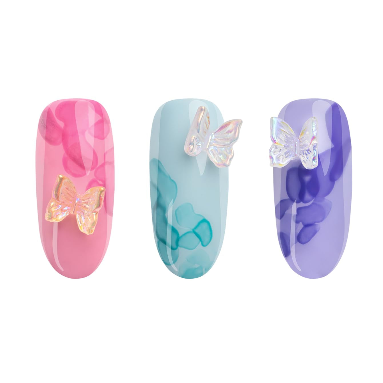 NÉONAIL Nageldekoration 3D Nail Art Schmetterlinge - Přívěsky na nehty - Nägel Selber Machen - Nehty - Nageldesign Příslušenství - Nailart - Nail Art Zubehör - Nagel Deko - Nagelschmuck - Mehrfarbig