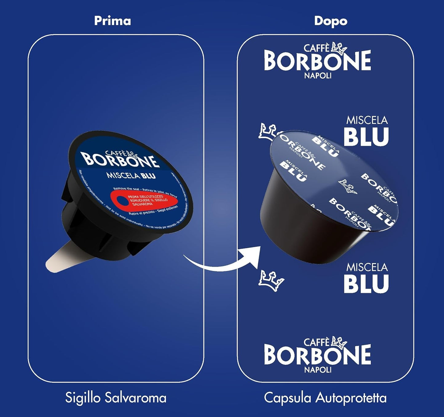 Caffè Borbone Blue Kaffeemischung - 90 Kapseln - Kompatibilní s Kaffeemaschinen der Marke Nescafè®* Dolce Gusto®*