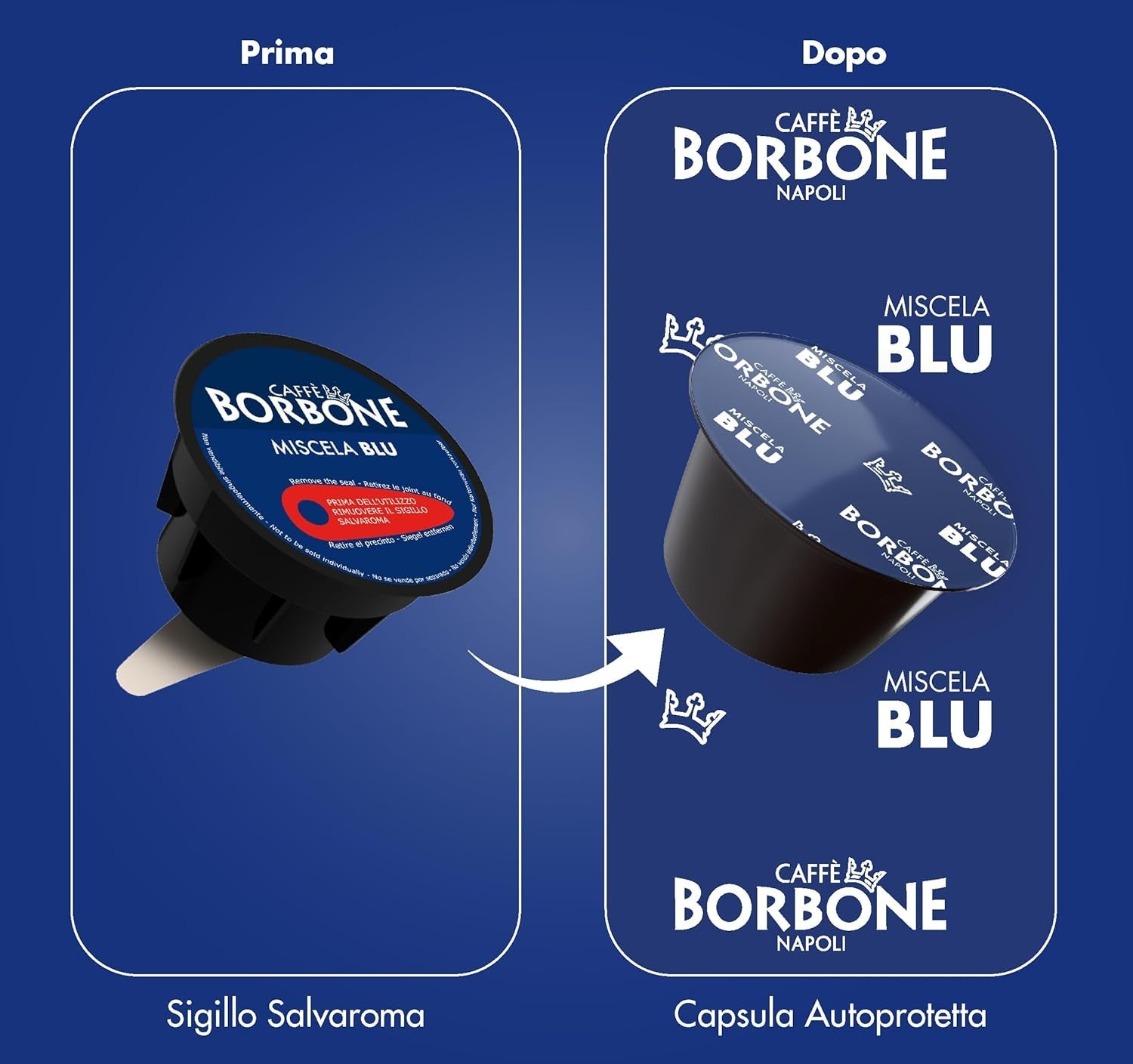 Caffè Borbone Blue Kaffeemischung - 90 Kapseln - Kompatibilní s Kaffeemaschinen der Marke Nescafè®* Dolce Gusto®*