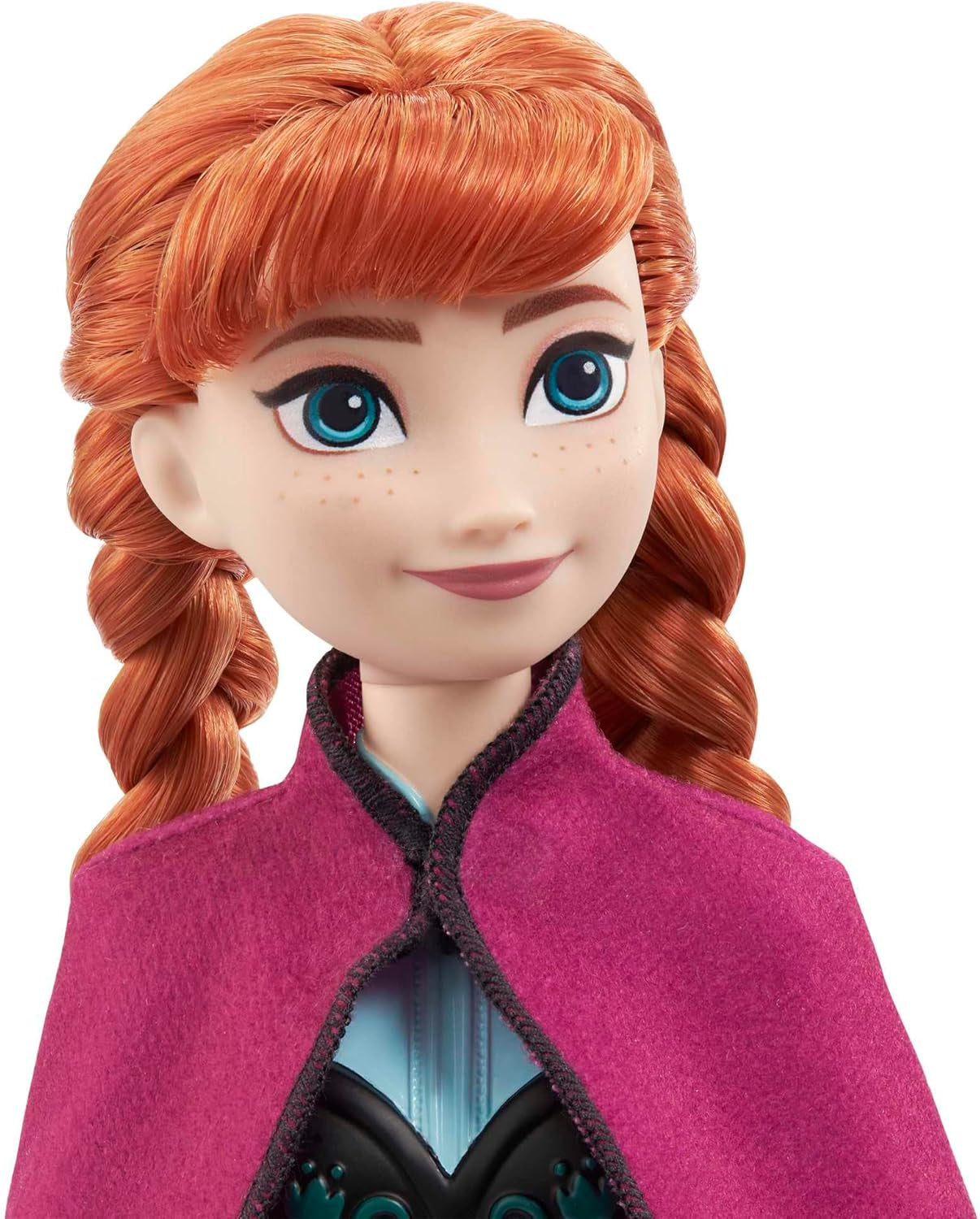 Panenka Mattel Disney Princess Anna, panenka The Ice Queen, Česané vlasy, Mobil, V cestovním obleku, Odnímatelný plášť, Dárky Disney, 3 roky stará hračka, HLW49 Naty Shop Dolls