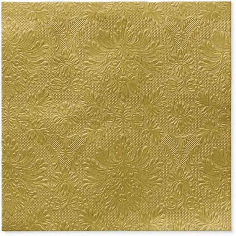 PAW - 3vrstvé ubrousky (33 X 33 cm) I 20 kusů I Ideální pro narozeniny, večírky, svatby, přijímání a svátky I Barevné papírové ubrousky - zvláštní příležitosti, ozdoby I Inspirace Classic (zlatá)