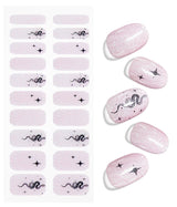 JMEOWIO Nagelfolie UV Härtend Schlange Stern UV gelové proužky na nehty Nálepka na nehty Nagelaufkleber Nail Art Dekoration Nageldesign Zubehör