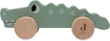 Jollein 112-001-67090 Dřevěná hračka na kolečkách, zelená Baby Toys Naty Shop Croco