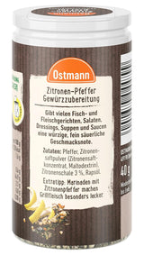 Ostmann Gewürze - Zitronenpfeffer Gewürzzubereitung | Na salátové dresinky, omáčky a rybí pokrmy 40 g v Der Streudose