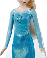 Mattel Toys Zpívající panenka Disney Frozen Elsa v ikonickém oblečení, zpívá „Let It Go“ z filmu Disney v angličtině, francouzštině, němčině, italštině, JDL58