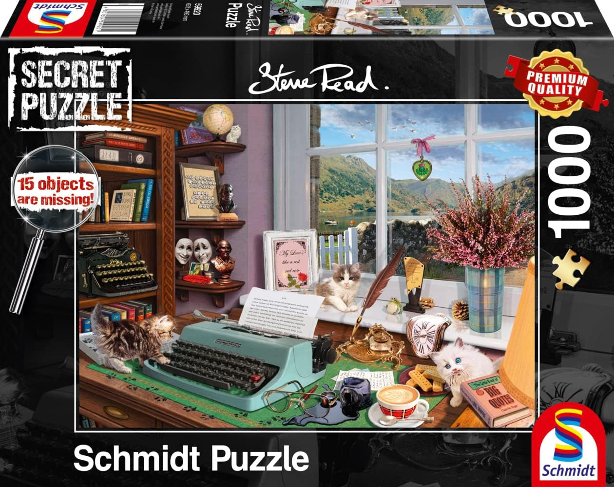Schmidt Spiele 59920 At the Desk, 1000 Piece Secret Puzzle Puzzle Naty Shop Výchozí název