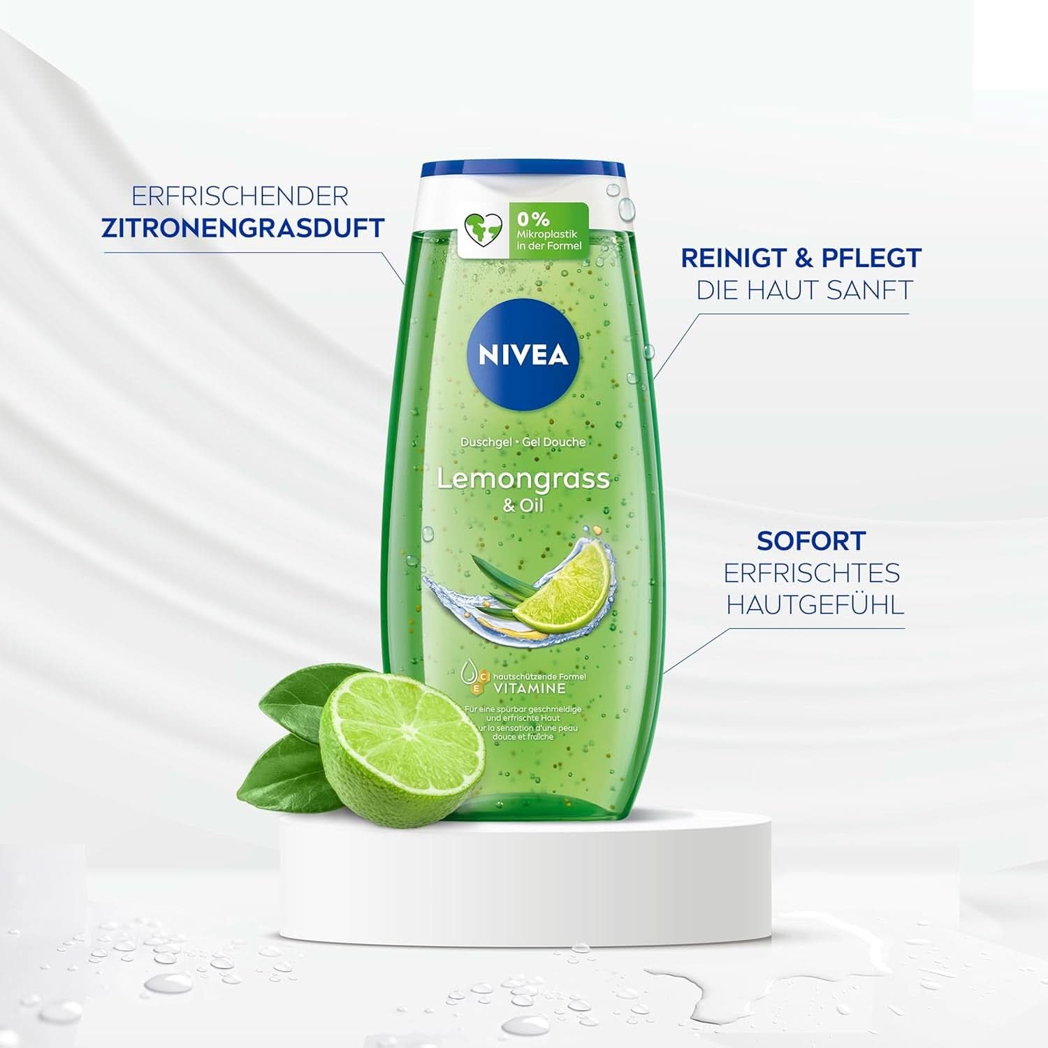 NIVEA Sprchový gel Lemon Grass And Oil, 250 ml Sprcha a koupel Naty Shop