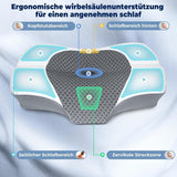 SAHEYER ortopedický polštář šíjová opěrka polštář hlavový polštář, ergonomický šíjový polštář boční spací polštář 60 X 40 X 13/11 cm polštář z paměťové pěny pro spaní na boku, záda a žaludek Krční ortopedické polštáře Naty Shop