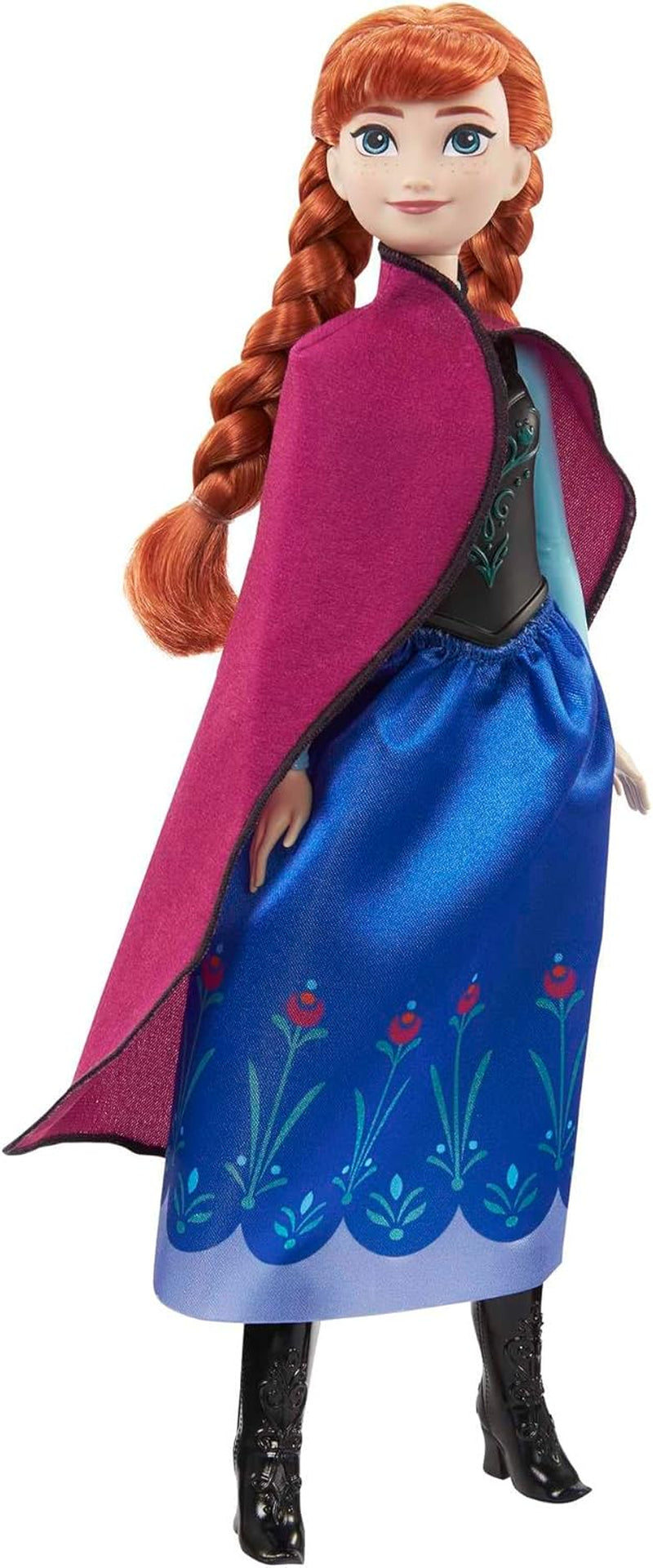 Panenka Mattel Disney Princess Anna, panenka The Ice Queen, Česané vlasy, Mobil, V cestovním obleku, Odnímatelný plášť, Dárky Disney, 3 roky stará hračka, HLW49 Naty Shop Dolls
