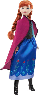Panenka Mattel Disney Princess Anna, panenka The Ice Queen, Česané vlasy, Mobil, V cestovním obleku, Odnímatelný plášť, Dárky Disney, 3 roky stará hračka, HLW49 Naty Shop Dolls