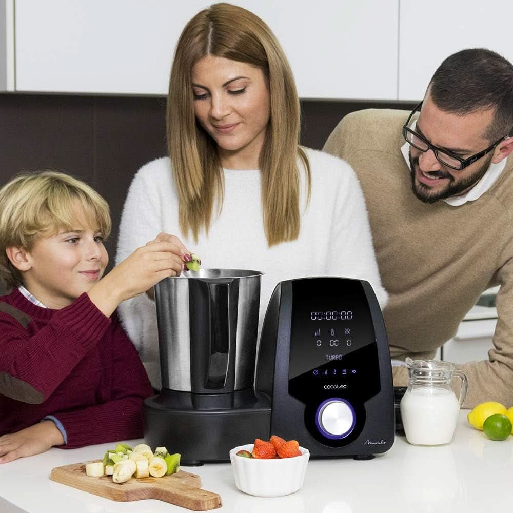Cecotec Mambo 6090 Multifunktions-Küchenmaschine, 1700 W, 23 Funktionen, Krug Mit Fassungsvermögen 3,3 L, 3 Teller Gleichzeit, 10 Geschwindigkeitsstufen, Kuchyňské roboty a mixéry s časovačem Naty Shop