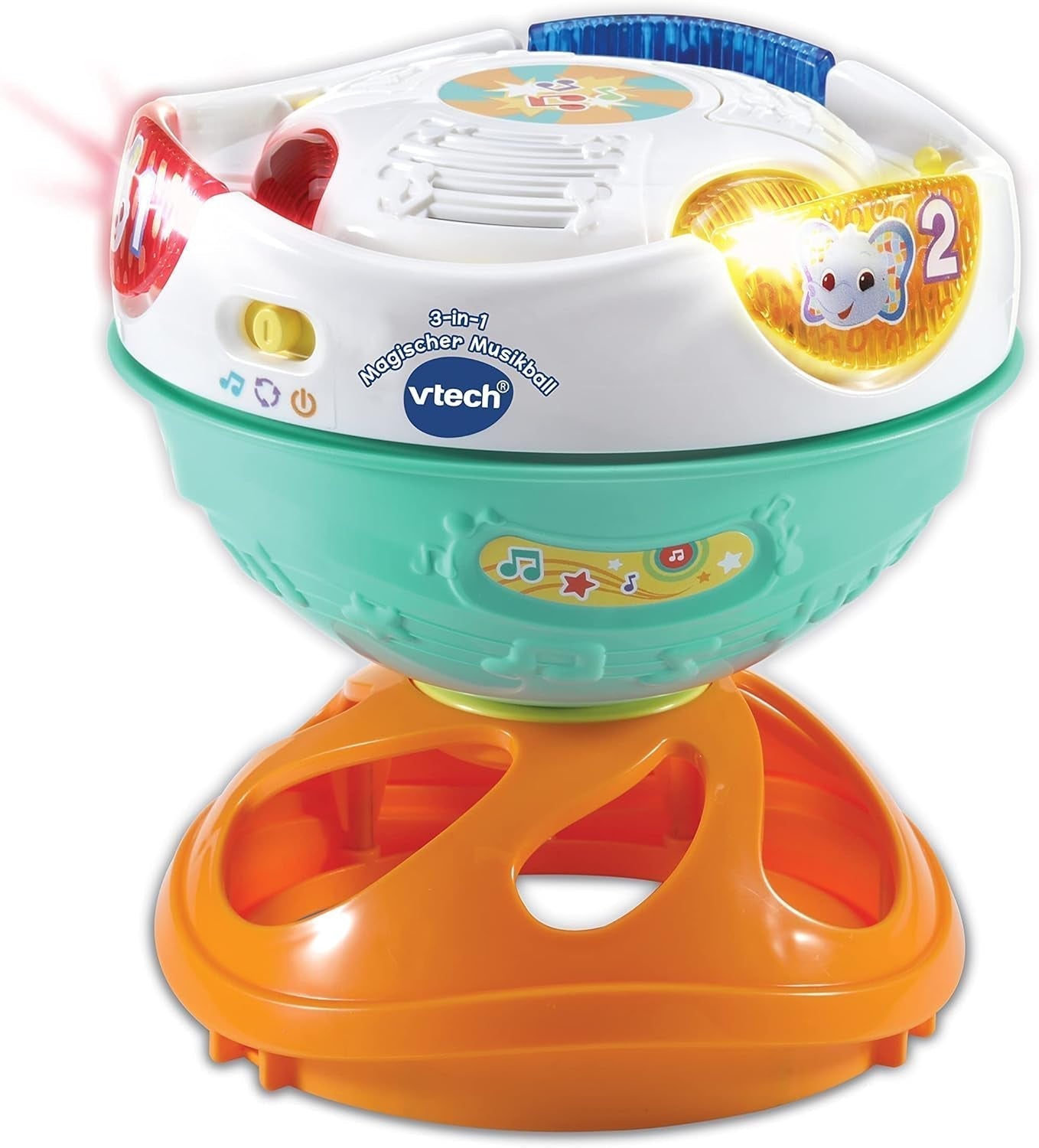 Kouzelný hudební míč Vtech Baby 3 v 1 Samohybná hudba na hraní Interaktivní hračka pro děti 9-36 měsíců Barevné hračky pro miminka Naty Shop