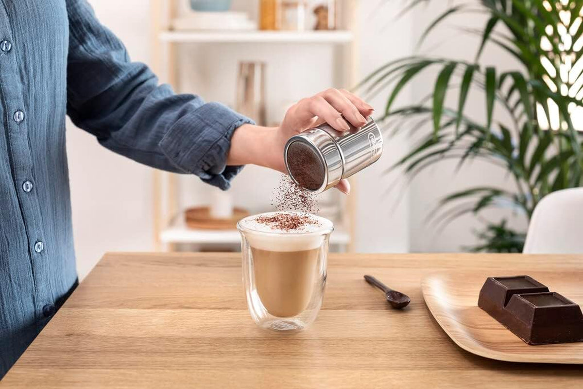De'Longhi DLSC061 Nerezový šejkr na kakao, 175 ml, stříbrný
