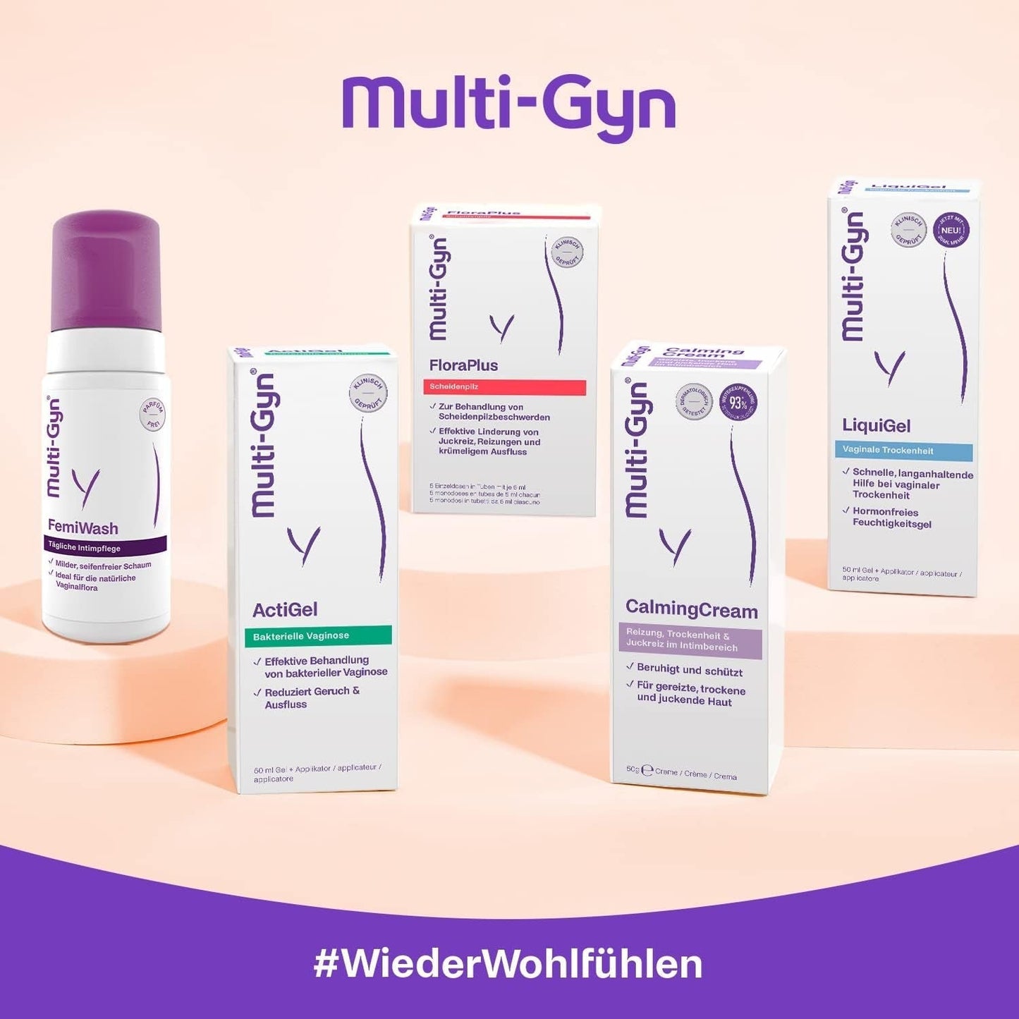 Multi-Gyn Intifresh, intimní ubrousky pro vnější použití, 12 vlhčených ubrousků