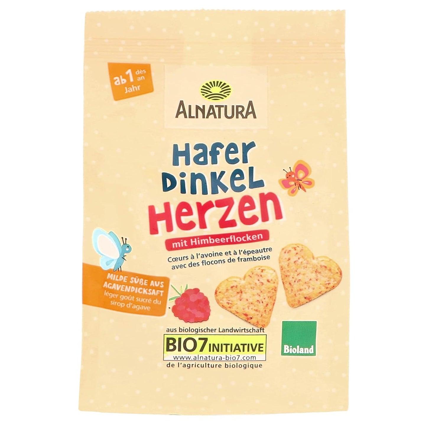 Bio ovesné a špaldové srdce, od 1 roku, 125 g