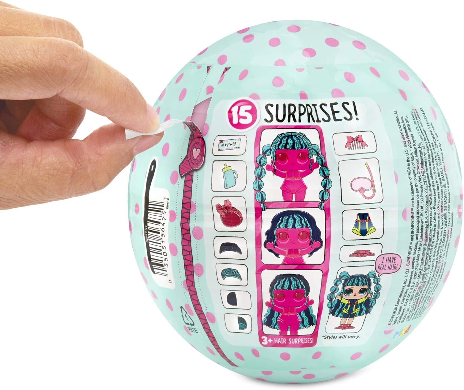 Sběratelské panenky LOL Surprise pro dívky - S 15 různými překvapeními a účesy - #Hairvibes Dolls