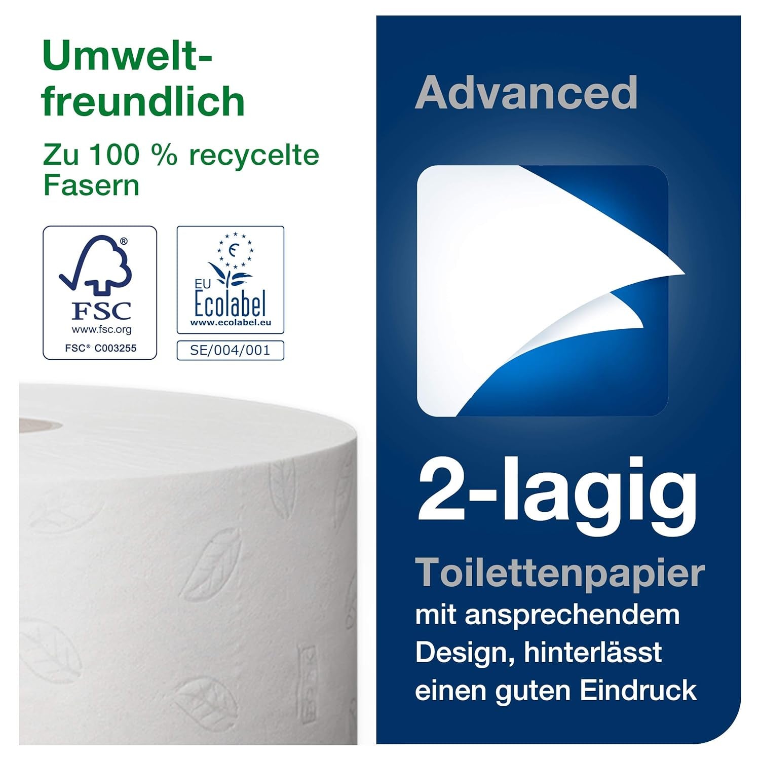 Toaletní papír Tork Jumbo White T1, Advanced, 2 vrstvy, 6 × 380 M, 472118