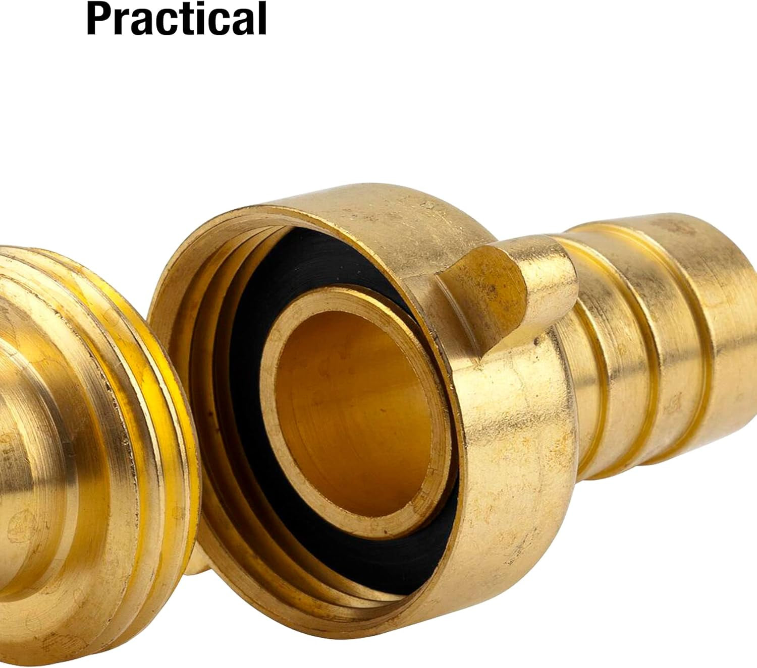 Gardena mosazná hadicová armatura, 3 kusy: hadicová prodlužovací armatura, 33,3 mm (G 1 palec) závit, pro 19 mm (3/4 palce) hadice (7152-20)