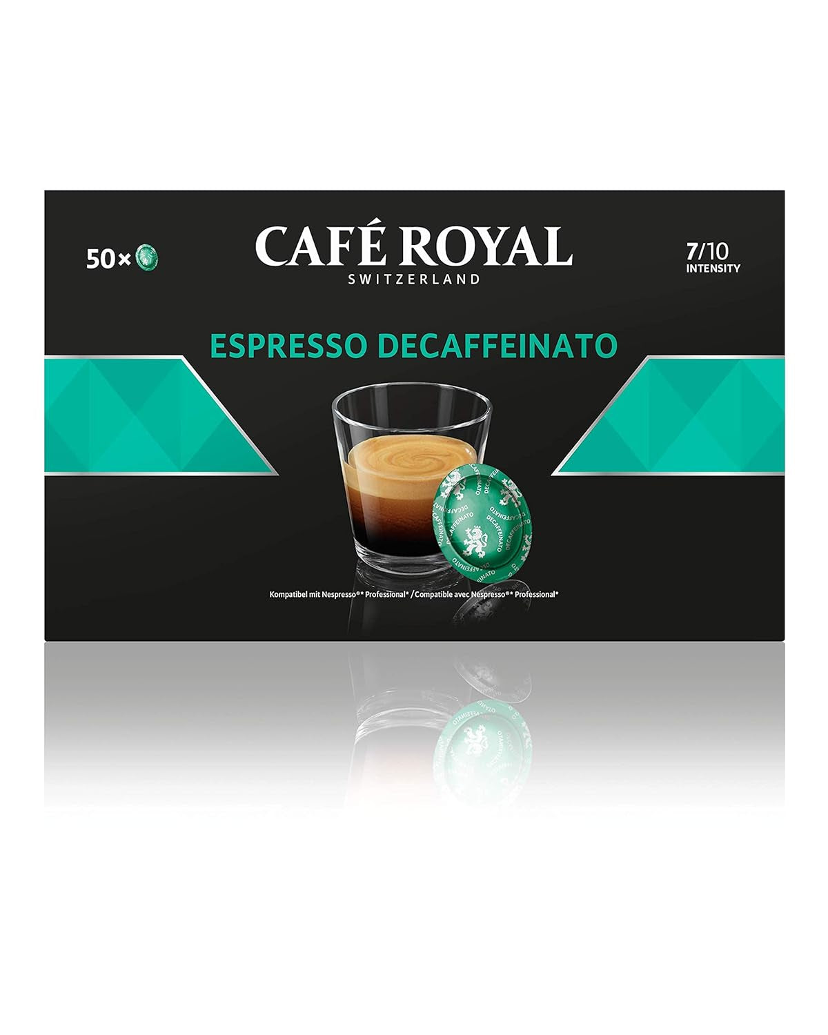 Espresso Forte 50 Pads pro profesionální Nespresso kávovar - 7/10 Intenzita - UTZ-zertifiziert & Espresso Decaffeinato 50 Pads pro profesionální Nespresso kávovar - 7/10 Intenzita