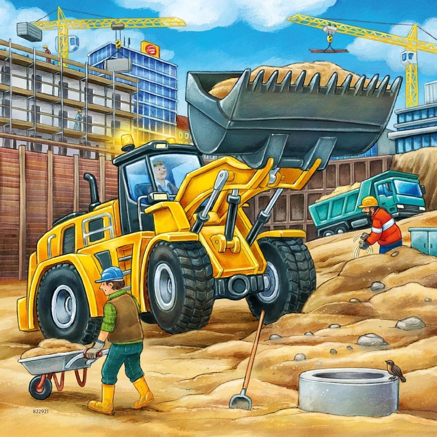Ravensburger Puzzle pro děti - 09226 Velká stavební vozidla - Puzzle pro děti od 5 let, s 3X49 dílky Puzzle Naty Shop