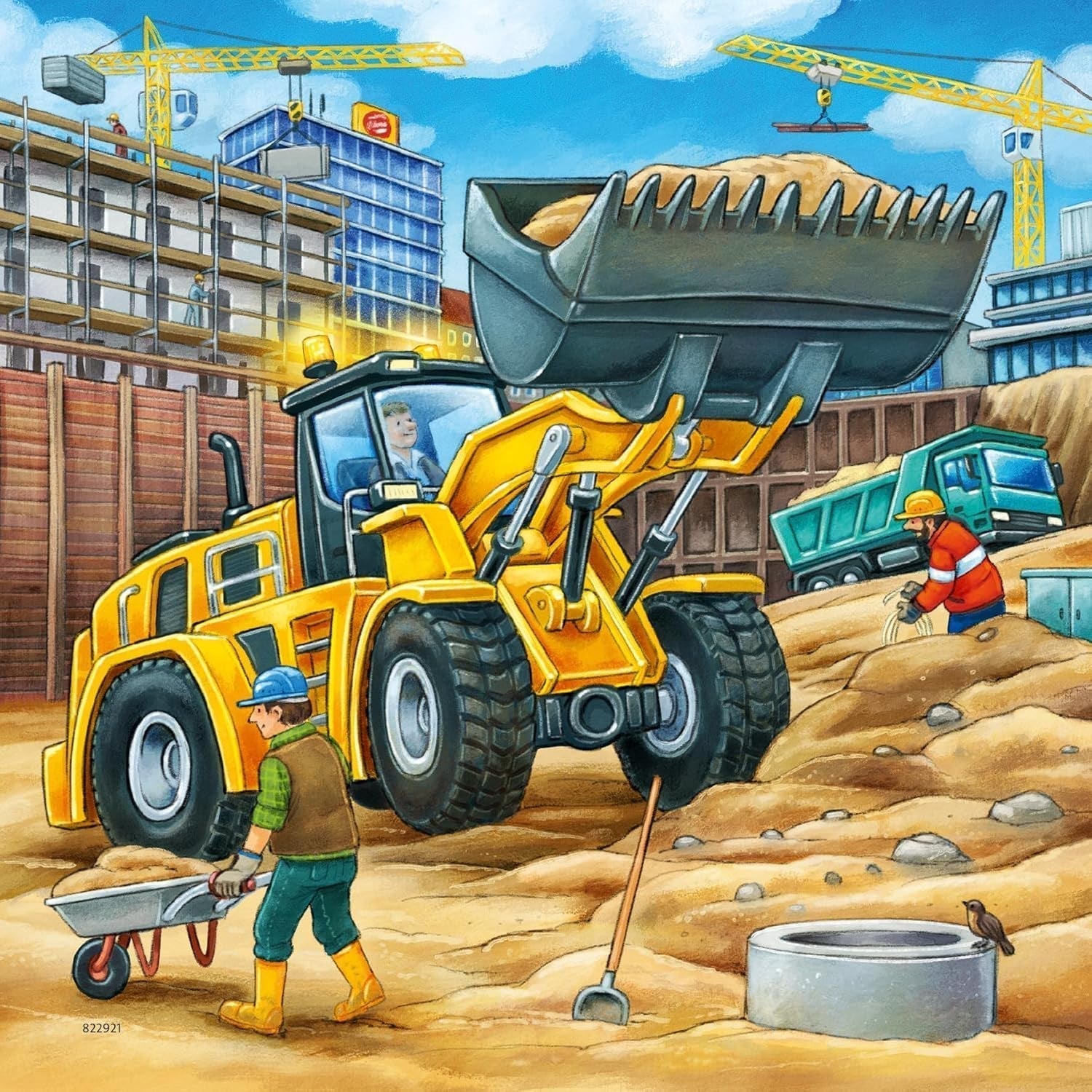Ravensburger Puzzle pro děti - 09226 Velká stavební vozidla - Puzzle pro děti od 5 let, s 3X49 dílky Puzzle Naty Shop